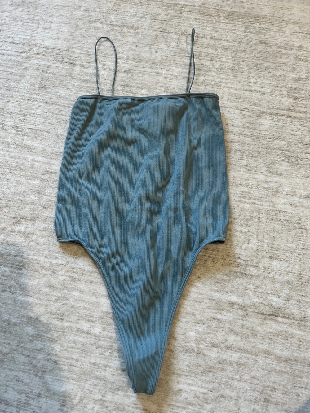 PacSun Ribbed Slate Blue Tank One-Piece Bodysuit